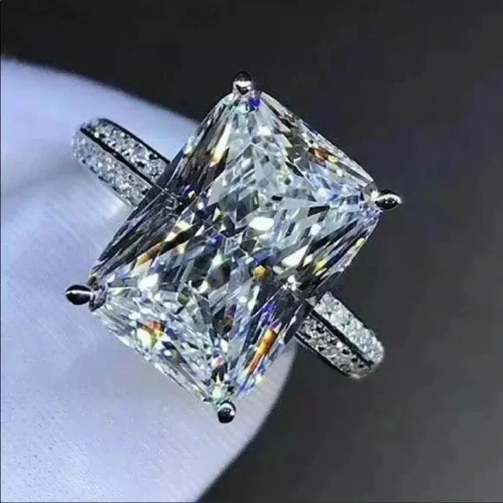 NEW 925 STERLING SILVER HALO RING, BEAUTIFUL RING, SHINY RING. - Picture 3 of 4